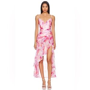 Bardot Sorella Midi Dress in Pink Tie Dye